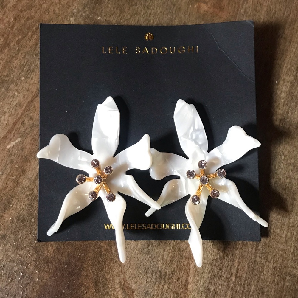 Lele Sadoughi Water Lily Earrings